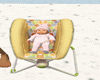 baby girl in chair