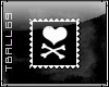 Heart crossbones Stamp