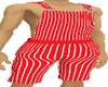 overall shorts M red