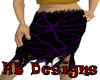 [hb]Blk N Purple Skirt
