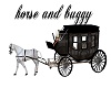 horse and buggy in black
