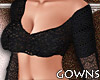 Crochet Top Black L