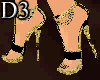 *D3*Shoes black Golden