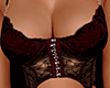Red Wine Lace Corset Fit