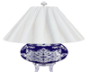 Blue and silver lamp
