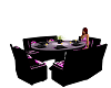 black and pink table