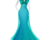 Teal Mermaid Gown