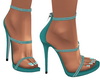Sassy Strappy Teal Heels