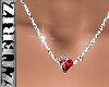 Necklace - Heart  Ruby