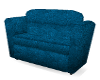 Blue calf leather couch