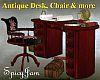 Antq Desk/Chair/More BkR