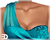 Teal Satin Sash Gown