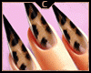 🤍 Dark Leopard Nails