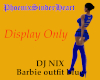 DJ NIX Barbie outfit blu