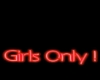 GIRLS ONLY neon red