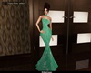 Designer Green Lace Gown