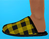 Yellow Slippers Plaid F