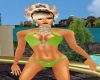 Bejeweled Green Bikini