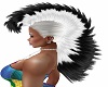 Large MoHawk WhiteBlack
