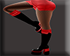 Leather Long Boots Red