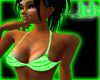 Toxic Green Bikini Top