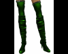 Sexy Green High Boots