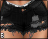 Frayed Black Shorts RL