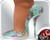 (BL)Floral Pin Up Shoes