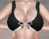 Tied Shirt Bra Black