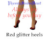 Blood red glitter heels