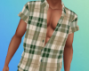 Green/Tan Plaid Shirt