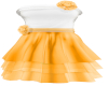 Naomi Orange Rose Dress