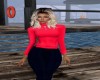 Fall Sweater Bright Red