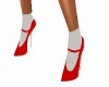red 50's heels