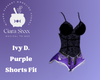 Ivy D. Purple Shorts Fit