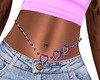 Blue n Gold Belly Chain