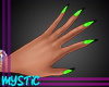 Black Tipped Lime Nails