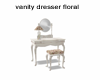 vanity dresser floral 
