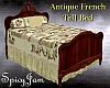 Antq French Tall Bed Crm