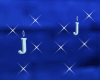 M' Letter J Earrings