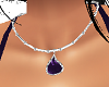 Purple tear necklace