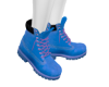 Blue Boots Purple Laces