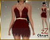 cK Dress Feather Ruby