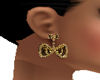C* Gold Bow Earrings