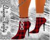RED N BLK PLAID BOOTS