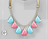 G l Pink Blue Necklace