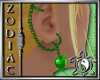 Hearts Green Earrings