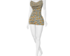 Beige Floral Short Dress