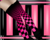 A: Pink n blk stocking