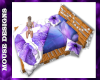 Purple Flower Pallet Bed